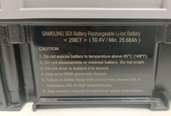EZGO RXV Samsung SDI Lithium Battery 29E7 665954 50.4V 25.68Ah INR18650-29E7