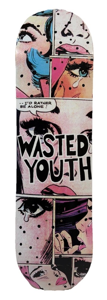 NEW Black Out “Wasted Youth” Skateboard Deck 8.5in Maple Ply 32in Long