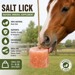 Salt Lick Himalayan Pink Salt Lick Block 5-6lb For Horses Deer & Animals 1 to 12