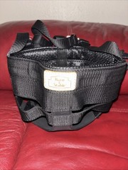 Barn and Stable adjustable Black Nylon/Rubber Horse Pony Yearling Grazing Muzzle