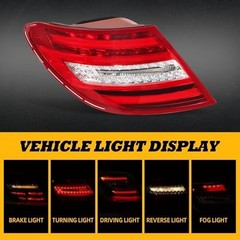 Left Side Tail Light Assembly Compatible with 2011-2014 W204 C250 C300 C350