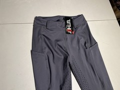 New Turnhier Breeches Women’s Small Gray Full Seat Riding Pants Poly 24×28.5