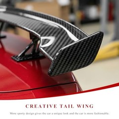 Car Mini Spoiler Wing, 9.6 Inch Self-Adhesive Car Rear Tail Carbon Fiber