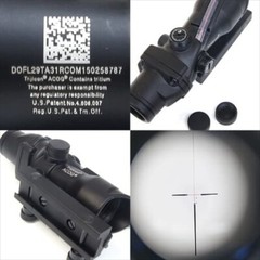 Trijicon type ACOG TA31B scope replica x4 RED reticle light emitting model