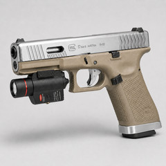 WE Air Pistol Type 5 with Light, Adjustable Hop-Up CO2, 320-340 FPS Semi Auto