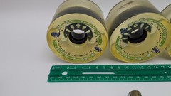 4x Vintage Urethane Hawgs 77mm 80A Longboard Skate Wheels L-Series with Fix Stix