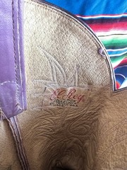 Tony Lama 5123 Purple Leather Ostrich Print Western Cowboy Boots Men’s 11.5D