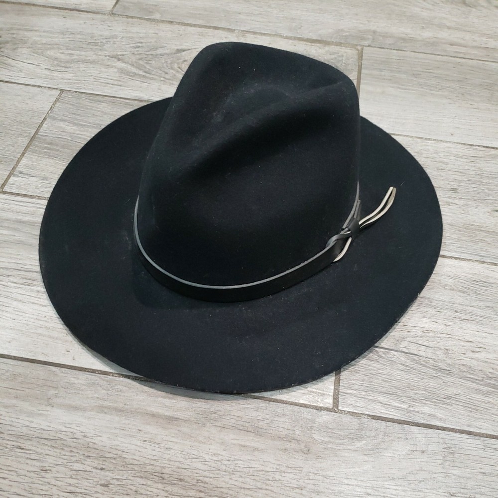 Stetson Pony Express DW411 Outland Black Wool Hat Size 7