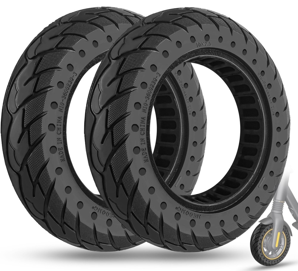 10 x 2.5 Inches Electric Scooter Tire 60/70-6.5 Solid Tire Fit for Ninebot Ma…