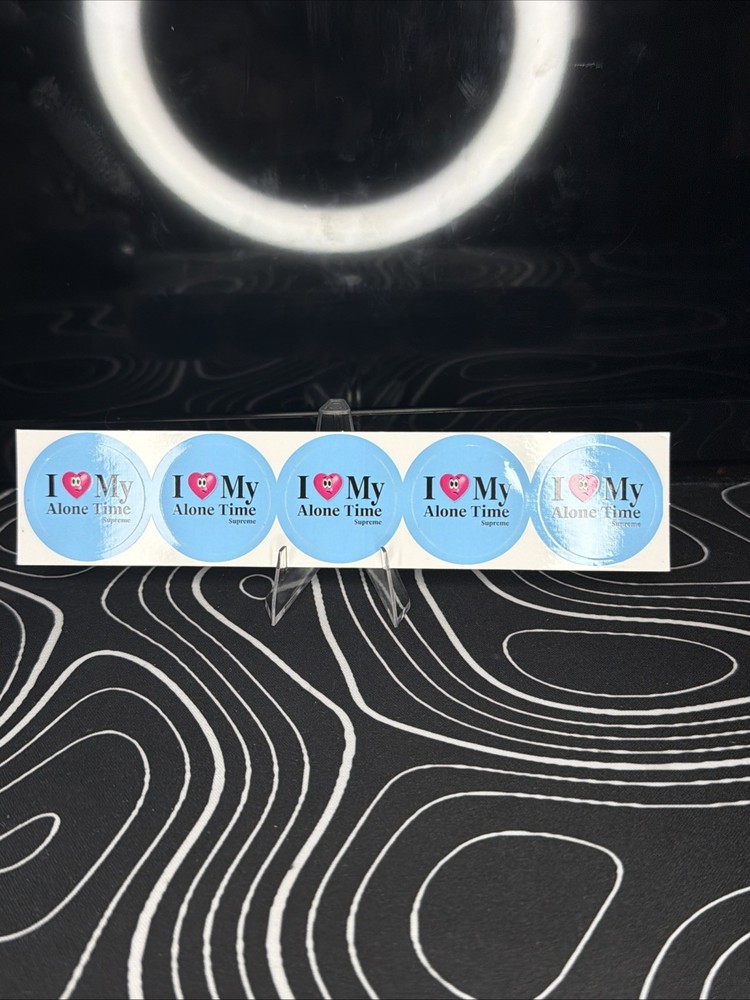 Supreme I Love My Alone Time Mini Stickers Sheet SS26