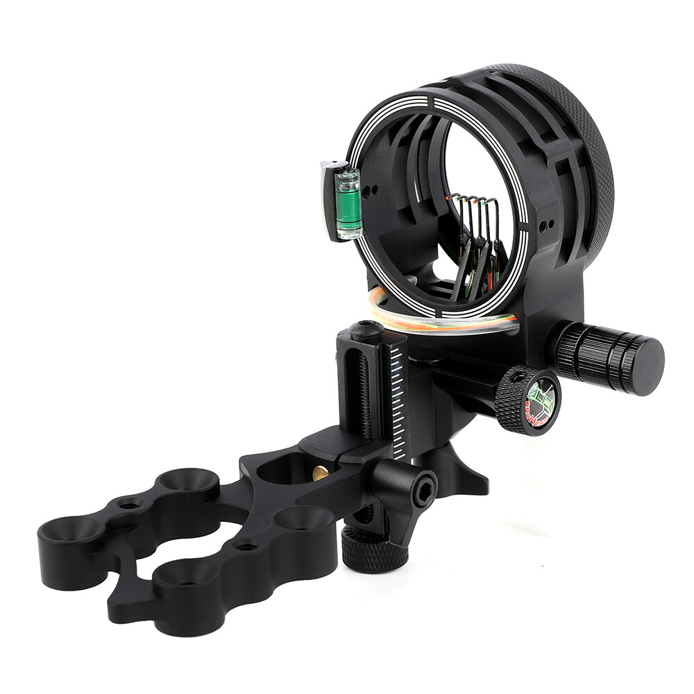 Compound Bow Sight 5 Pin Micro Adjustable 0.019″ Archery Hunting Target RH LH US