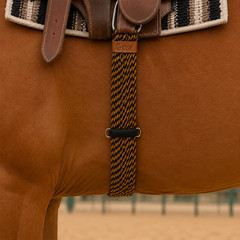 Horse Western Two-Tone 27 Strand 7″ Wide Roper Cinch Girth 97106