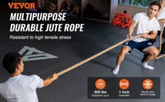 VEVOR 1″x100FT Gym Climbing Rope Fitness Strength Training Rope Home Exercise