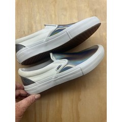 Vans Slip-On Pro Iridescent Holographic Silver White Mens Skate Shoes 500714 8