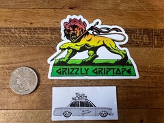 Grizzly Griptape Rasta Lion 420 Sticker Torey Pudwill Skateboard Supreme