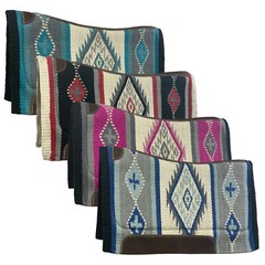 Showman 36″ x 34″ Navajo Diamond Wool Top Memory Felt Bottom Saddle Pad