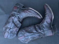 Dan Post, Ostrich Leg Upper, Dark Cherry, 10.5 EW