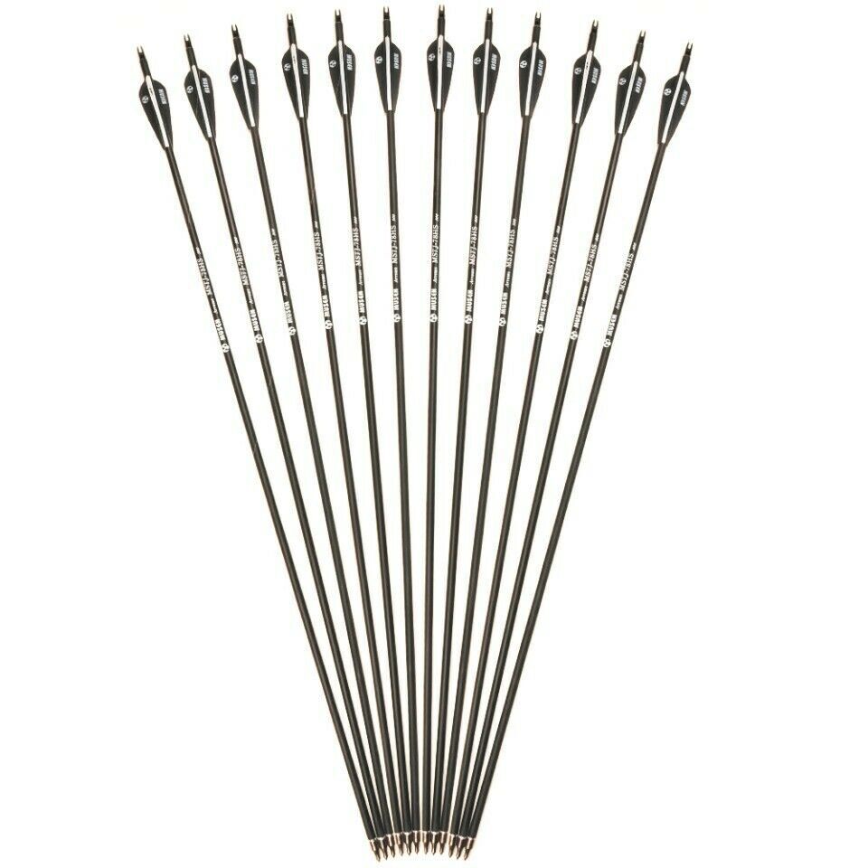 12/24Pcs 30″ Fiberglass Arrows Archery OD 7.8mm For Recurve/Compound bow Hunting