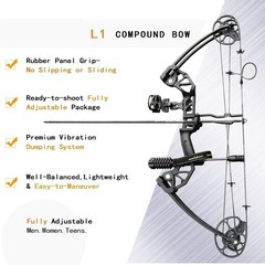 Adjustable 0-70 lbs Compound Bow for Beginners – Complete 2024 Archery Kit