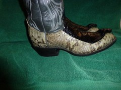 TONY LAMA COBRA HEAD BOOTS MENS 81/2B SNAKE SKIN MADE IN USA