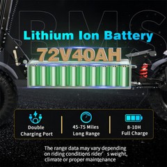 Foldable Dual Motor 14″ 10000W 50A Strong Power Electric Scooter Fast Speed Necg