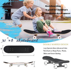 Pro Complete Skateboards for Beginners Girls Boys Kids Youths Teens Adults 31″X8