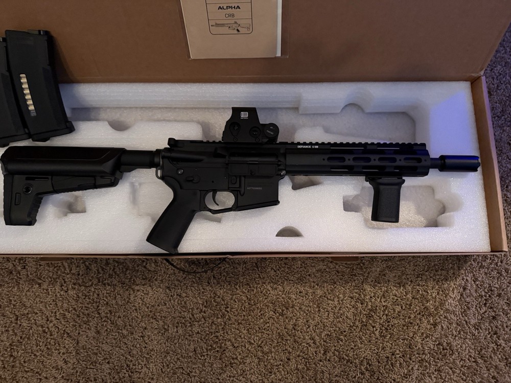 KRYTAC Alpha CRB AEG – UMBRELLA AMORY UPGRADES Airsoft Black W/ Accessories