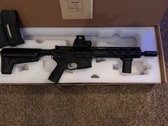 KRYTAC Alpha CRB AEG – UMBRELLA AMORY UPGRADES Airsoft Black W/ Accessories