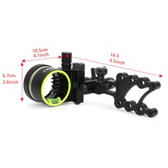 Archery 5 Pin Bow Sight 0.019″ Pin 4X 6X 8X Lens Adjustable Compound Bow Hunting