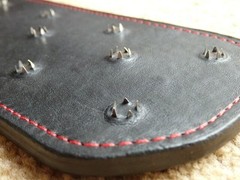 Long Leather Paddle With TINY SPIKES and REINFORCED HANDLE GOTHIC – NEW