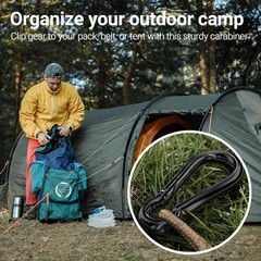 Versatile 4 Pack 304 Stainless Steel Carabiner Clips – 2 Inch Heavy Duty Design