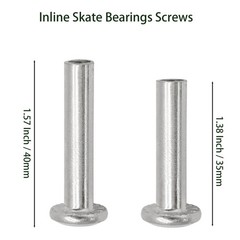 8PC Inline Skate Wheel Axles Socket Screws 6mm OD 30mm 35mm Replacement Hardware