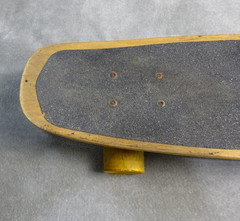 Vintage 1970s Kicktail Skateboard Track Force Trucks Yellow Wheels