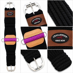 Western 27-Strand Double Weave Black Mohair Roper Cinch 97RT08
