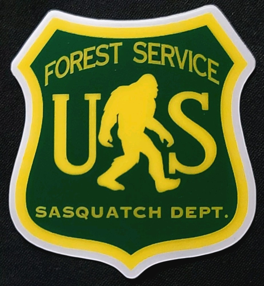 SASQUATCH STICKER «FOREST BIGFOOT» 2 3/4 X 3″ GLOSSY THICK WATERPROOF OUTDOOR