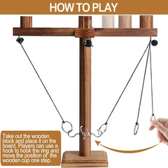 Ring Toss Games for Adults, Fun Hook and Ring Game with Carrying Bag, Outdoor In