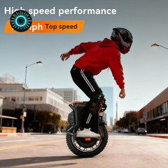 F18 Electric Unicycle Upgraded 150Km Range EUC 9000W Peak Motor 100Mm Suspension
