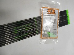 12-Easton Axis 5mm 340 Carbon Arrow Shafts & HIT Inserts! CUT TO LENGTH!
