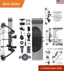 Adjustable 0-70 lbs Compound Bow for Beginners – Complete 2024 Archery Kit