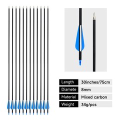 45/50lbs Direct Pull Bow Alloy Handle Mixed Carbon Arrow 5 Needle Aiming
