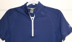 RJ Classics Short Sleeve Sun Shirt Size M Blue 37.5 Cooling Equestrian Show