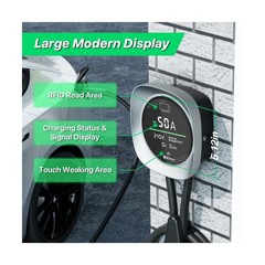 50A Level 2 Tesla EV Charger with NACS Connector, Smart App Control, Large Di…