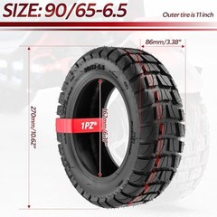 Motorcycle Electric Scooter Refitted 11-inch Tubeless Tyre 90/65-6.5 Thick