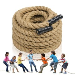 Natural Jute Rope 1″ X 50ft – DIY Landscape Decoration, Tug of War, Gardening