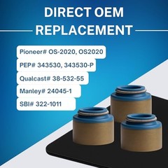 16pcs Rubber Positive Valve Stem Seal – Fits an» Valve Stem and a 0.530 11/32