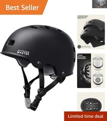 Impact-Resistant Skateboard Helmet for Inline Skating & Cycling – Large Size