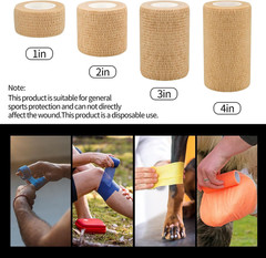 6Pcs 2In Self Adhesive Bandage Wraps, Vet Wraps, 12 Colors to Choose, 5 Yard Sel
