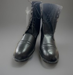 NEW In Box Dover Saddlery Black Lace-up Leather Like Paddock Boots Woman Sz 9.5