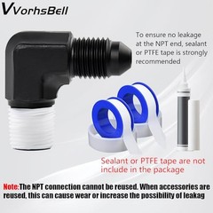 Male Flare to 3/8″ NPT 90 Degree Fitting Adapter 6AN 6AN to 3/8 NPT