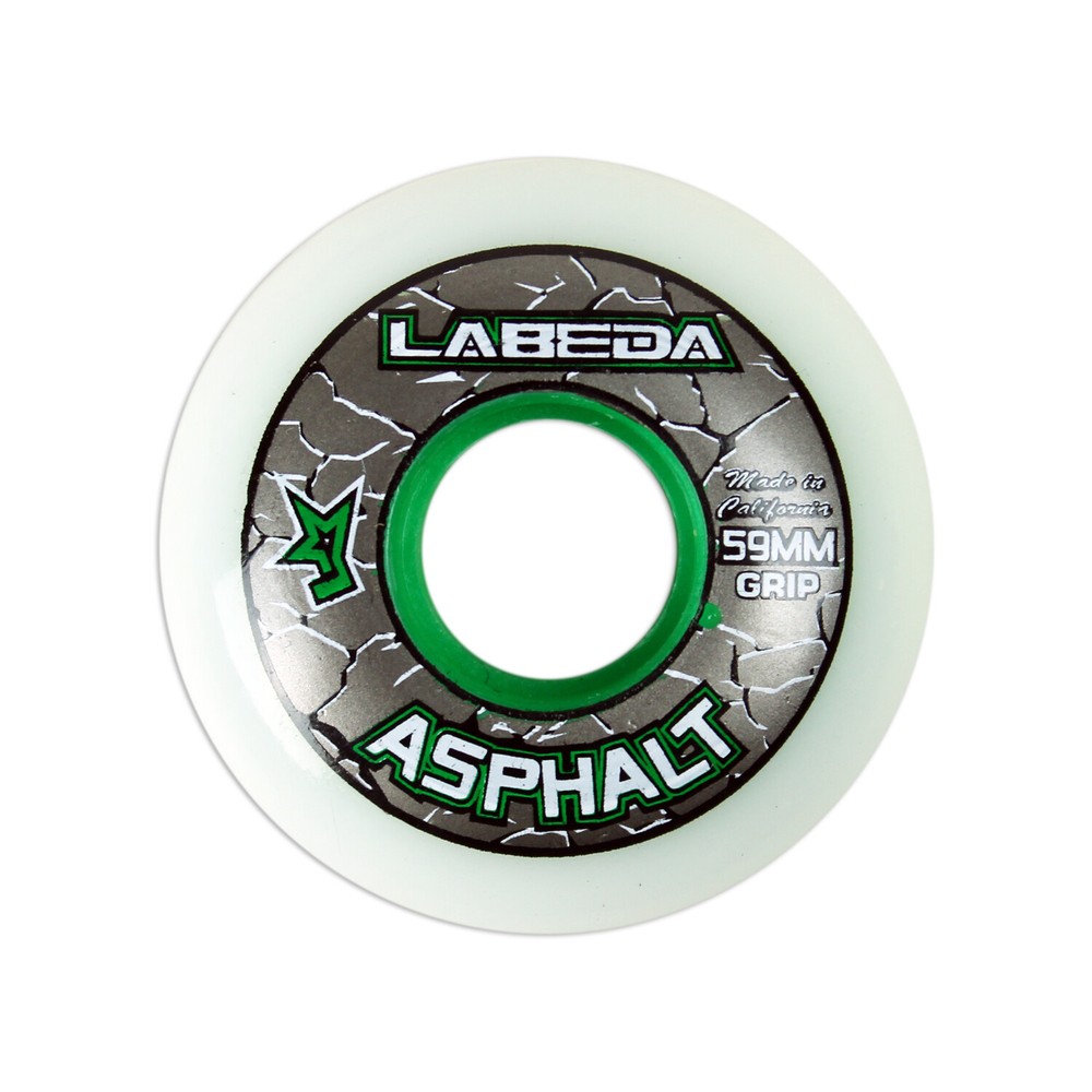 Labeda Asphalt Outdoor Inline Roller Hockey Wheels 59mm White 83A Outdoor Single